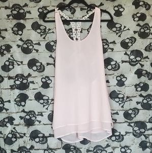 TOBI SHEER PEE A BOO RACER BACK DRESS